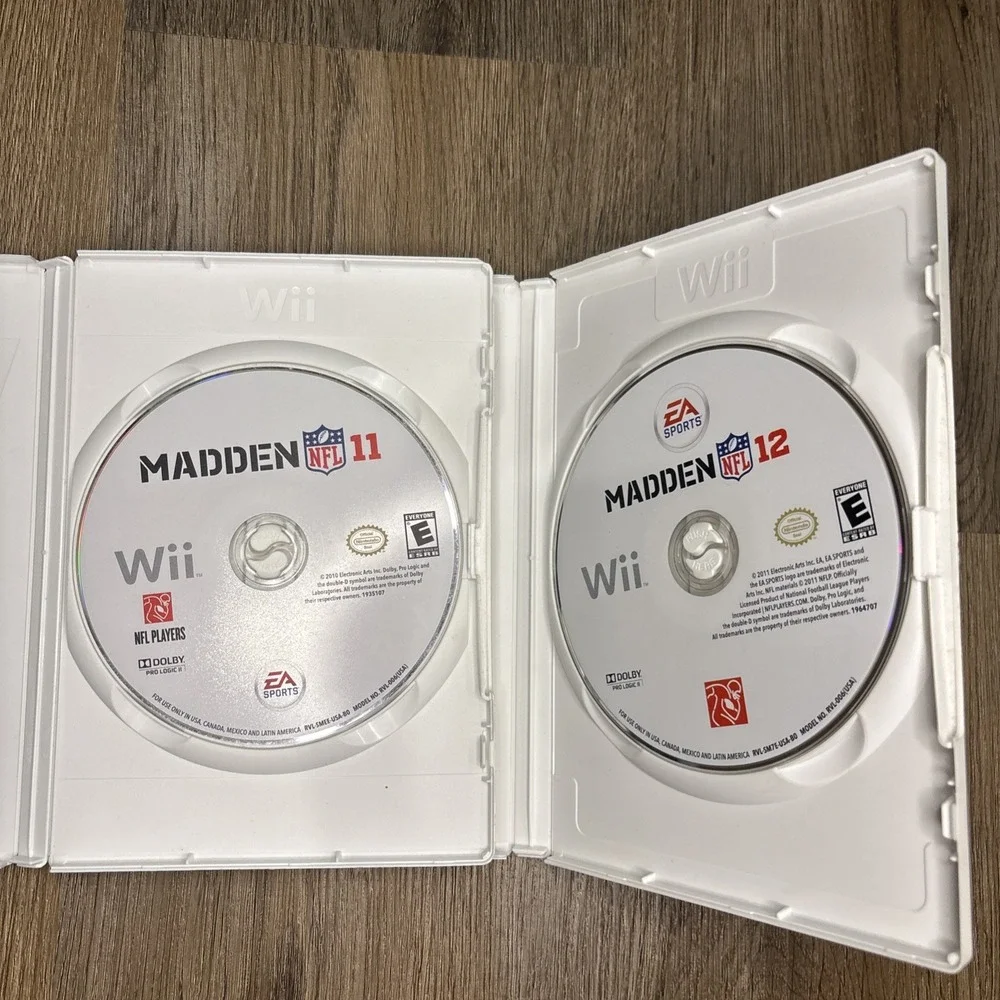Madden NFL 11 & 12 (Nintendo Wii, 2010/2011) Tested  And Working No Manual‎